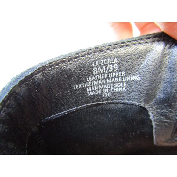 Lucky Brand Womens Size 8 M Black Suede Wedge Ankle Fashion Boots Bootie - Picture 10 of 11